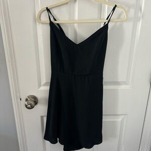 Elegant Black Spaghetti Strap Dress